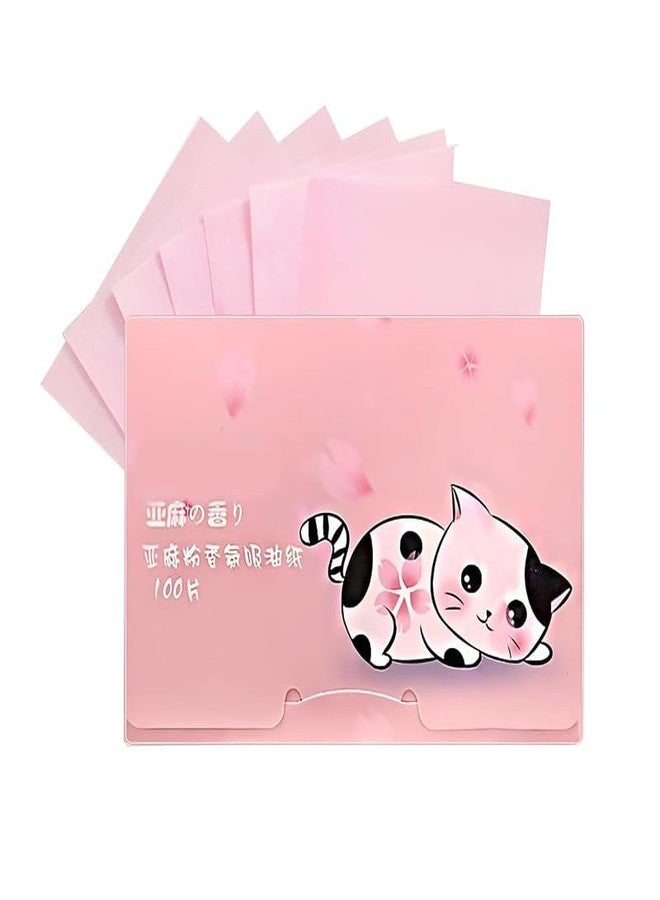 GODFLY Oil Blotting Sheets for Face, 100 PCS, Bamboo Rose, Rose Tea Oil Control Paper, Natural Oil Absorbing, Shine Control for Oily Skin, Men & Women, Acne Control, Portable (Rose) - Image 1