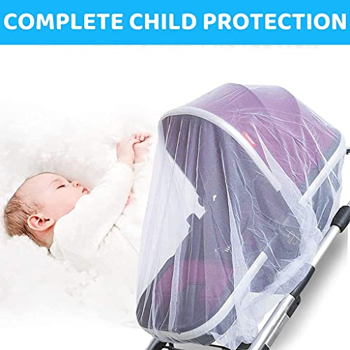 Kolar Polyester Infants Washable Stroller, Carrier, Pram, Car Seat & Cradle Anti Mosquito Net (White) - Image 5