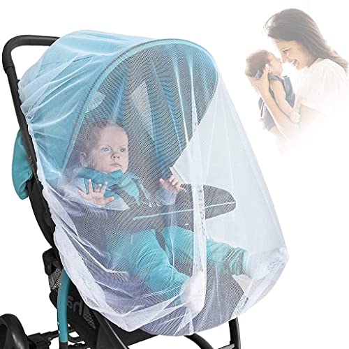 Kolar Polyester Infants Washable Stroller, Carrier, Pram, Car Seat & Cradle Anti Mosquito Net (White) - Image 1