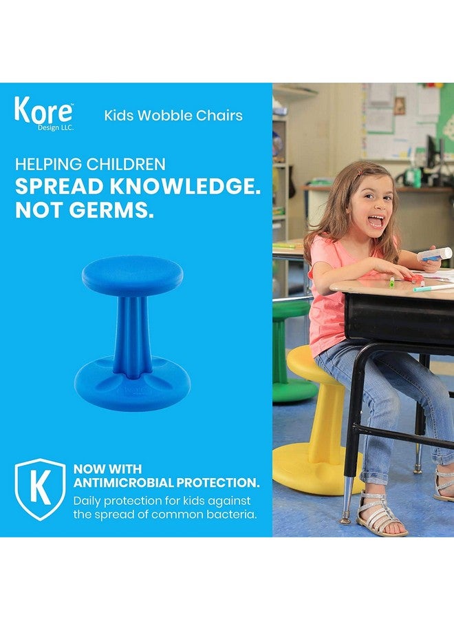 KORE DESIGN LLC KORE Design Wobble Stool Chair, Girls + Boys Kid Desk Stools, Ergonomic Small Office Chairs, Flexible Seating for Active Child, ADD/ADHD, Classroom, School, Home, Kids (14in), Age 6-7 yrs, Blue  - Image 4
