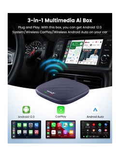 Carlinkit 2023 Android 12.0 Carlinkit CarPlay Ai Box, 4+64G, Pro Series with Premium Qualcomm 8-cores, Built-in Multimedia 3-in-1 Adapter / Google Play / Android Auto, Only for Cars with OEM Wired CarPlay  - Image 3
