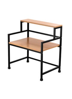 Equal EQUAL 3-Tier Mild Steel & MDF Premium Microwave Oven Stand/Kitchen Storage Shelf/Kitchen Storage Rack for Kitchen - Made in India (Bavarian Beech and Black/60x43cm)  - Image 4