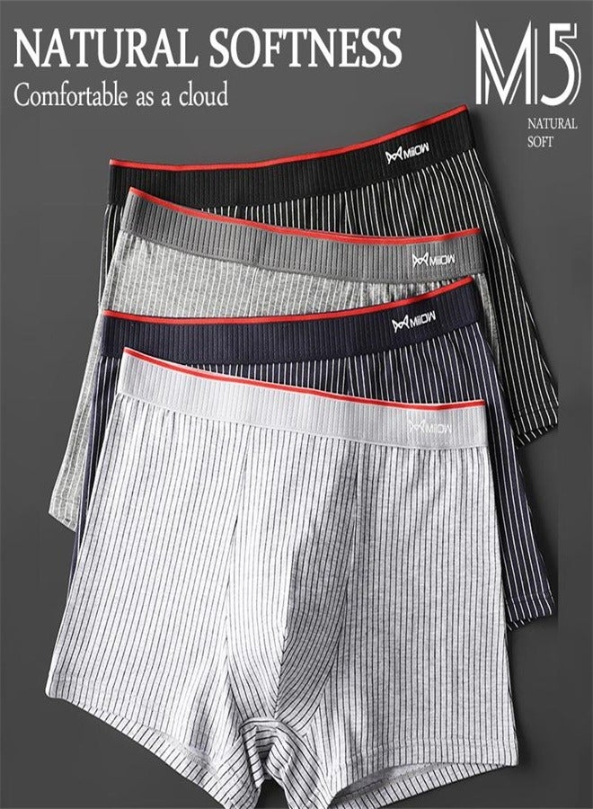 MIIOW 3 قطع ملابس داخلية رجالية قطنية بوكسر قصير مضاد للبكتيريا AAA ملابس داخلية رجالية بوكسر هدية جديدة - Image 2