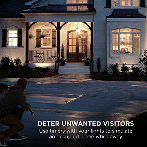 UltraPro Outdoor Timer - Grounded Digital, Single Outlet, Simple Programmable, Weather-Resistant, Seasonal Lights Timer, Landscape, 1 Pack, Gray, 54850 - Image 4