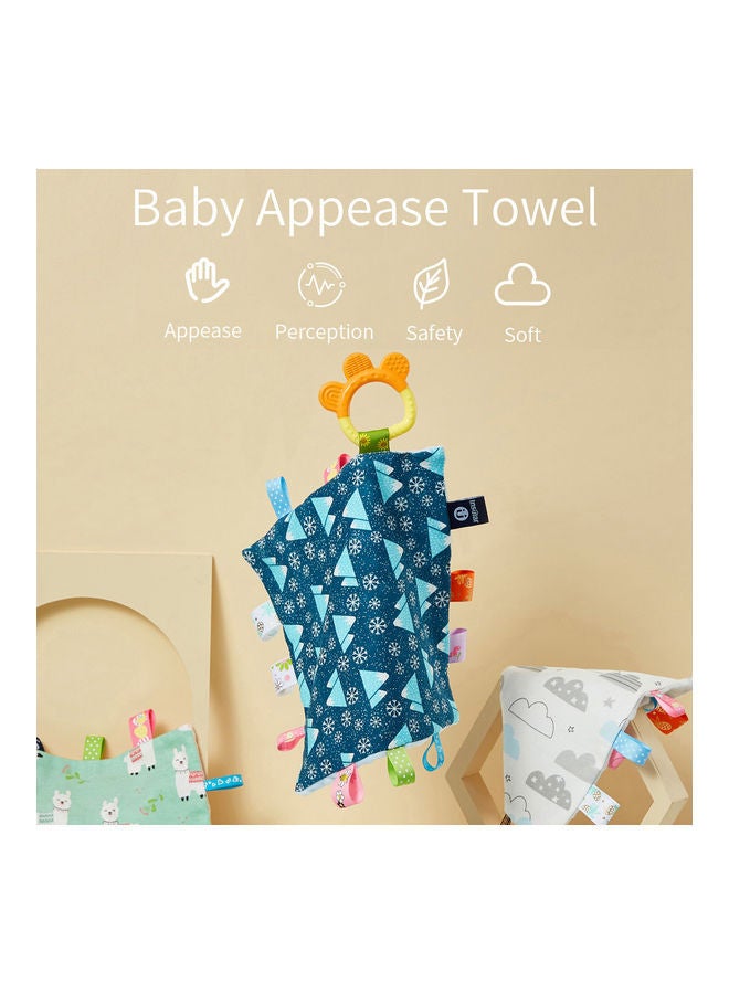 NIBEMINENT Baby Appease Towel Soothing Security Blanket With Colorful Tags - Image 3