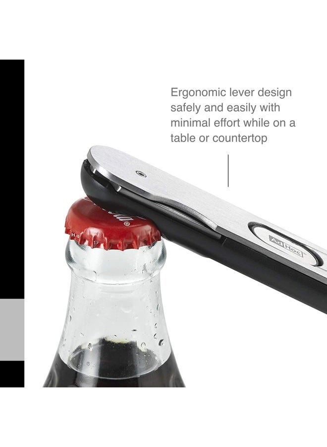 Adhoc Push & Pull Waiter Corkscrew with Bottle Opener, 6", Stainless Steel - Image 4