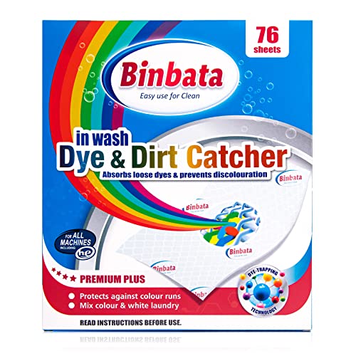 Binbata Color Grasper for Laundry 76 Count Fragrance Free Dye Catcher Essential for Home Use Dye Guard Grabber Sheets for Laundry inWash Sheets - Image 2