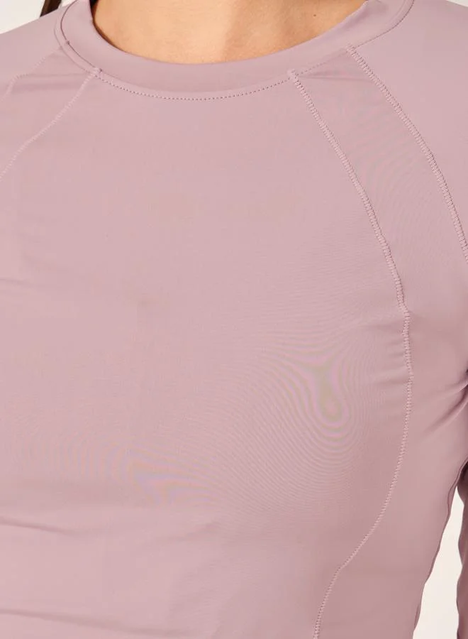 Styli Stitch Detail Thumbhole  Long Sleeve Top