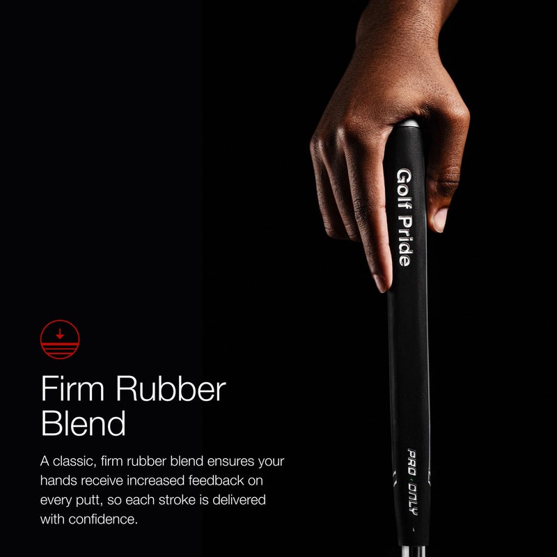Golf Pride Pro Only Golf Grip - Putter Grip for Hand Placement - All-Rubber Construction for Firm Feel - Traditional Streamlined Shape - Green Star - Oval - Image 3