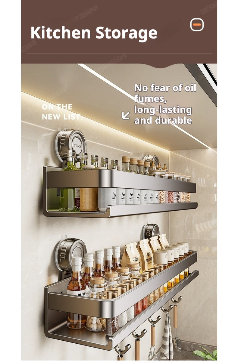 رف شفط المطبخ بالشفط - بدون حفر، بدون غراء، حاملة حمولة قوية - Image 2