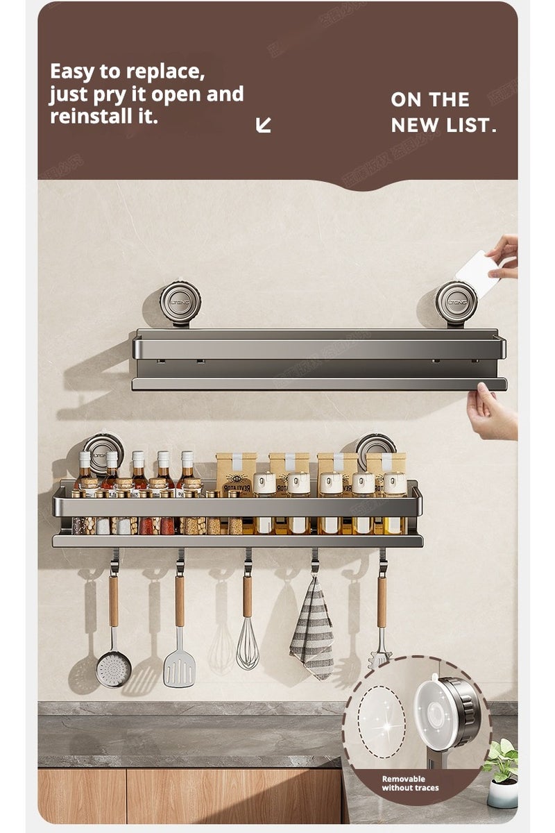 رف شفط المطبخ بالشفط - بدون حفر، بدون غراء، حاملة حمولة قوية - Image 5