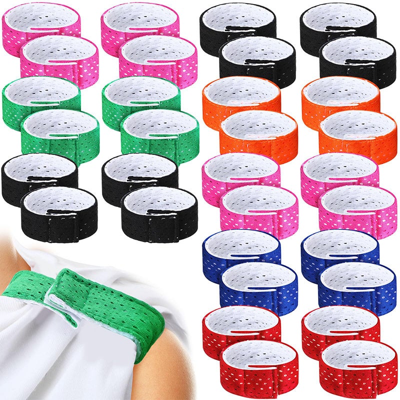 12pcs Knitted Sports Armbands with Hook Loop Fasteners Multi-color customizable 