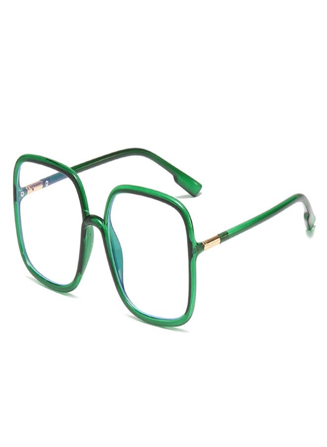 bullabulling Retro Square Reading Glasses For Women Blue Light Blocking Oversized Eyeglass Frames Large lens (green, 1.50, x) - Image 1
