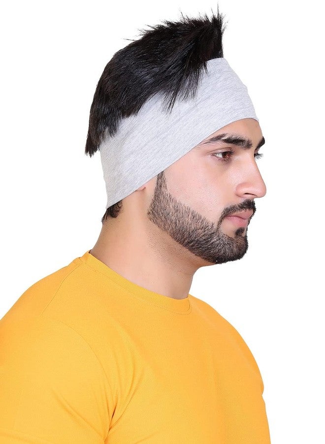 UMANI® Moisture Wicking and Non-Slip Exercise Workout Cotton Headband for Men and Women (Grey) - Image 1