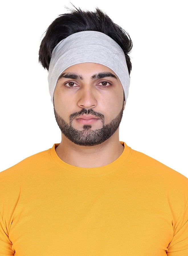 UMANI® Moisture Wicking and Non-Slip Exercise Workout Cotton Headband for Men and Women (Grey) - Image 4