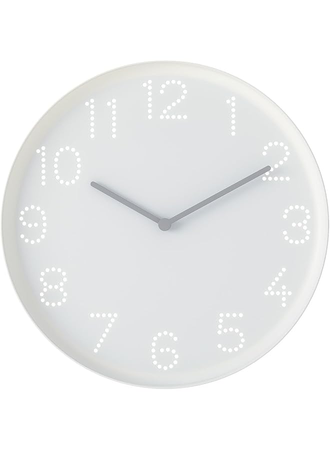 The Bros ساعة حائط بجودة ممتازة، ساعة خفيفة الوزن، ديكور منزلي، ديكور مكتبي، ساعة كلاسيكية من لوكاداه (بيضاء)