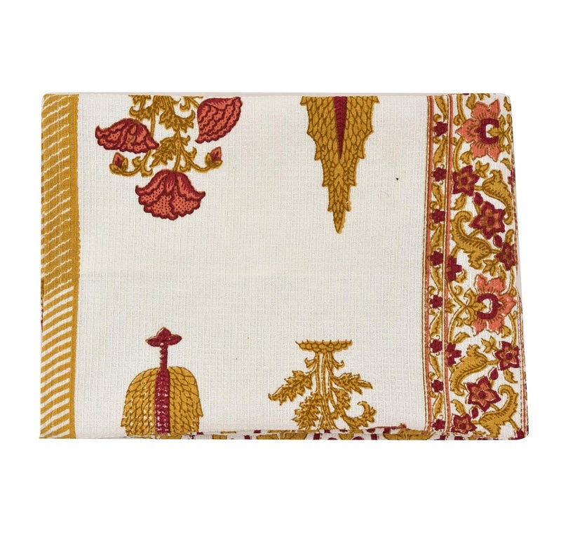 UmI. Umi Waffle Towels Beautiful Hand Block Printed Cotton Water Absorbent Towels28X57Inches Pack of 2 Floral Printed Soft Cotton Towels for Bathroom - Image 4