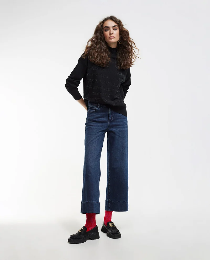 Lola Casademunt Knit sweater embellished with rhinestones