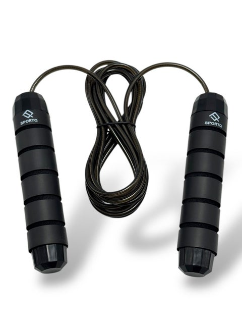 SportQ Premium Quality Tangle Free Training Rope, Smart Foam Handles with Ball Bearing - Perfect for Speed ​​and Endurance Training Jump Rope