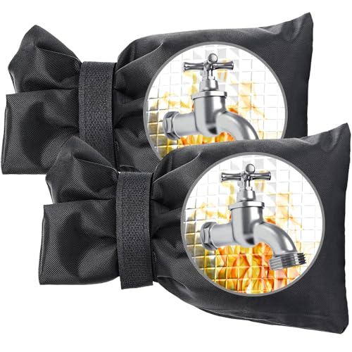 Actgan Outdoor Faucet Covers for Winter, Actgan 8.3"H x 6"W Thickened Outside Garden Faucet Socks for Freeze Protection, Reusable Insulated Faucet Covers, 3 Pack, Black - Image 1