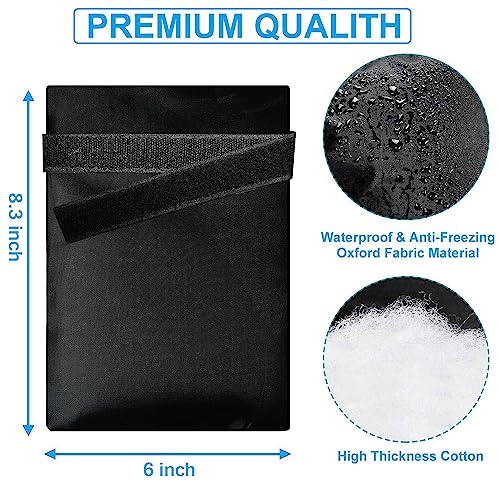 Actgan Outdoor Faucet Covers for Winter, Actgan 8.3"H x 6"W Thickened Outside Garden Faucet Socks for Freeze Protection, Reusable Insulated Faucet Covers, 3 Pack, Black - Image 3