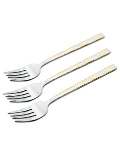 Cuisine Art Cuisine Art 201 Stainless Steel Dinner Fork Set - Premium 3 Pieces, Utensil Set for Everyday Dining and Special Occasions  - Image 1