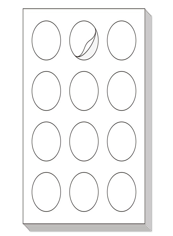 L LIKED 2'' Diameters Round Printable Sticker Labels for Laser/Inkjet Printer, Matte White Blank Circle Stickers for Jar Packaging or Product Labeling (25 Sheets, 300 Labels) - Image 1