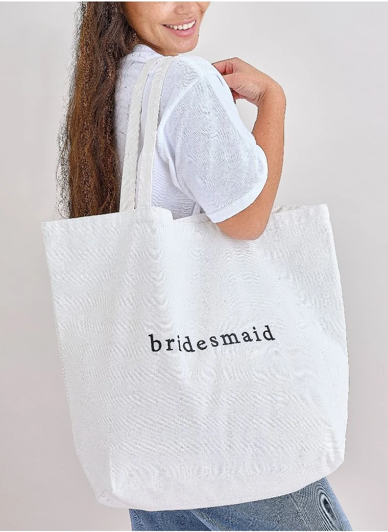 Ginger Ray White Bridesmaid Large Tote Bag