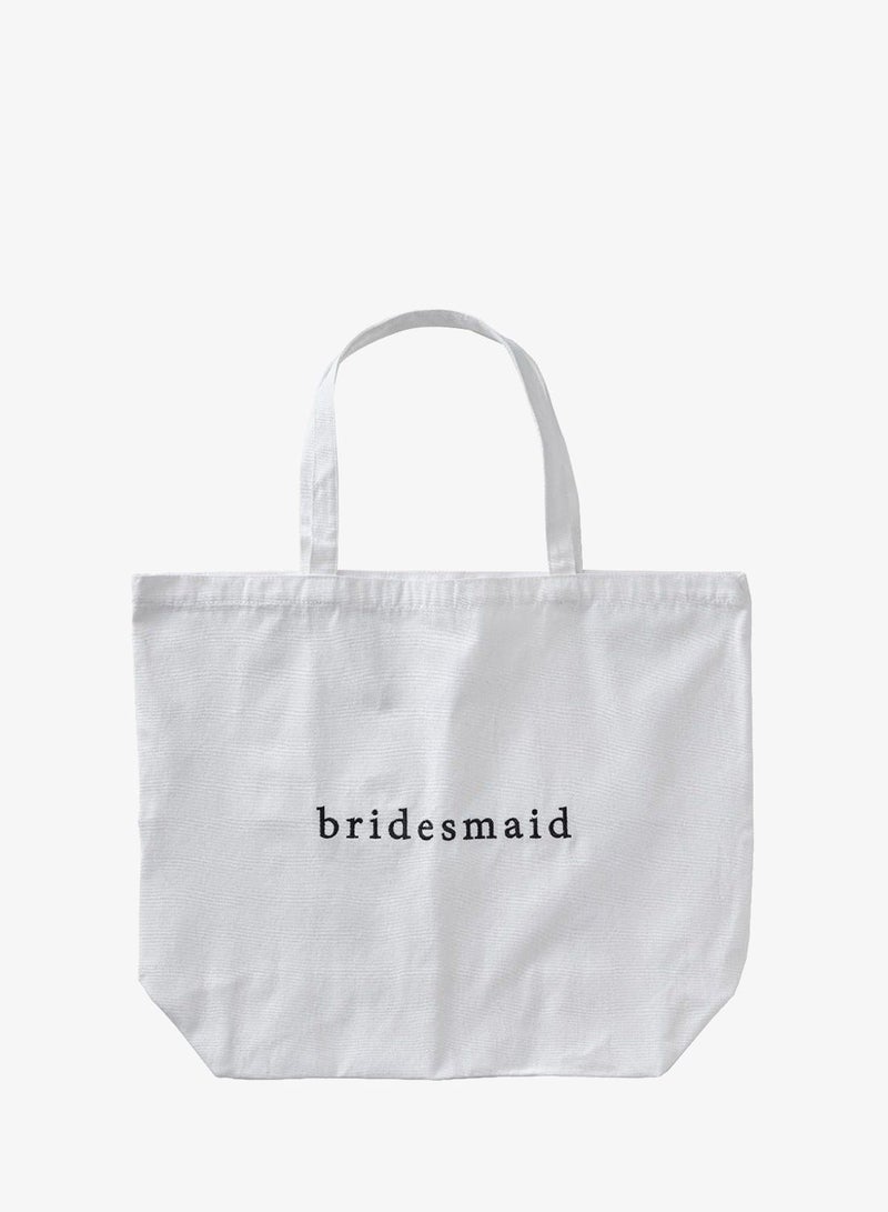 Ginger Ray White Bridesmaid Large Tote Bag - Image 3