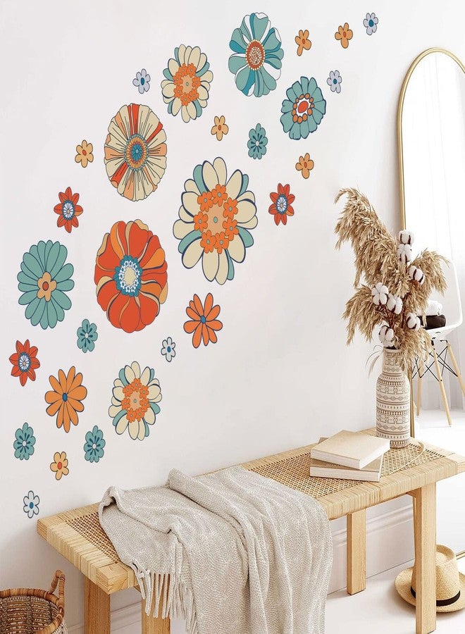 Supzone ملصقات حائط كبيرة الحجم من Supzone بتصميم زهور عتيقة بوهو بنمط بوهو، ملصقات حائط فنية ملونة على شكل زهور الهيبيز لغرفة النوم، وغرفة المعيشة، والمكاتب، والأريكة، وديكور خلفية التلفزيون - Image 4