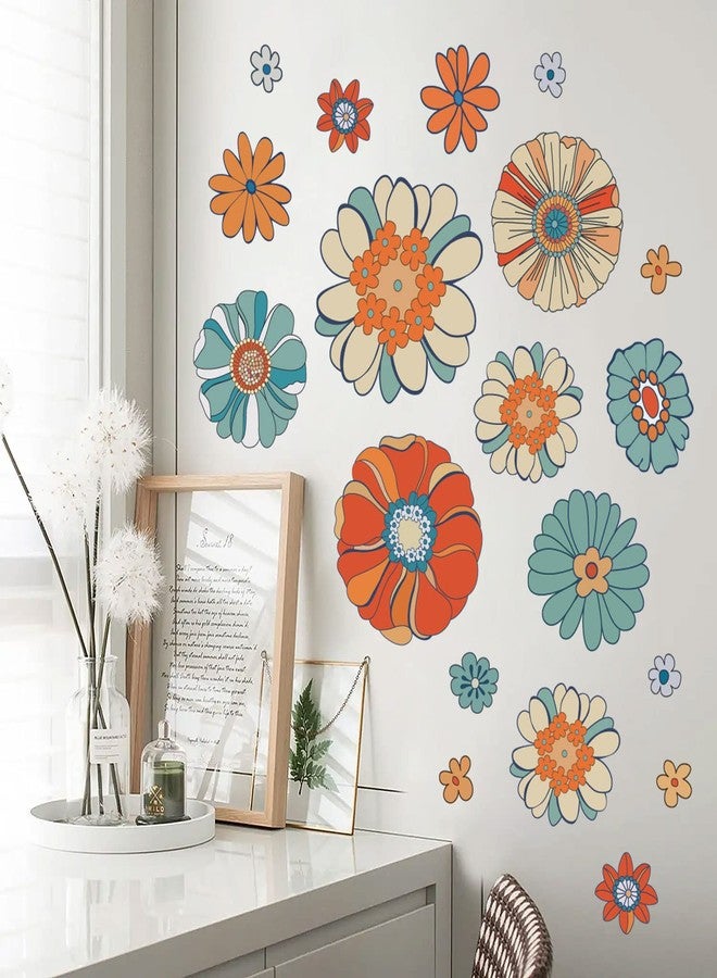 Supzone ملصقات حائط كبيرة الحجم من Supzone بتصميم زهور عتيقة بوهو بنمط بوهو، ملصقات حائط فنية ملونة على شكل زهور الهيبيز لغرفة النوم، وغرفة المعيشة، والمكاتب، والأريكة، وديكور خلفية التلفزيون - Image 2
