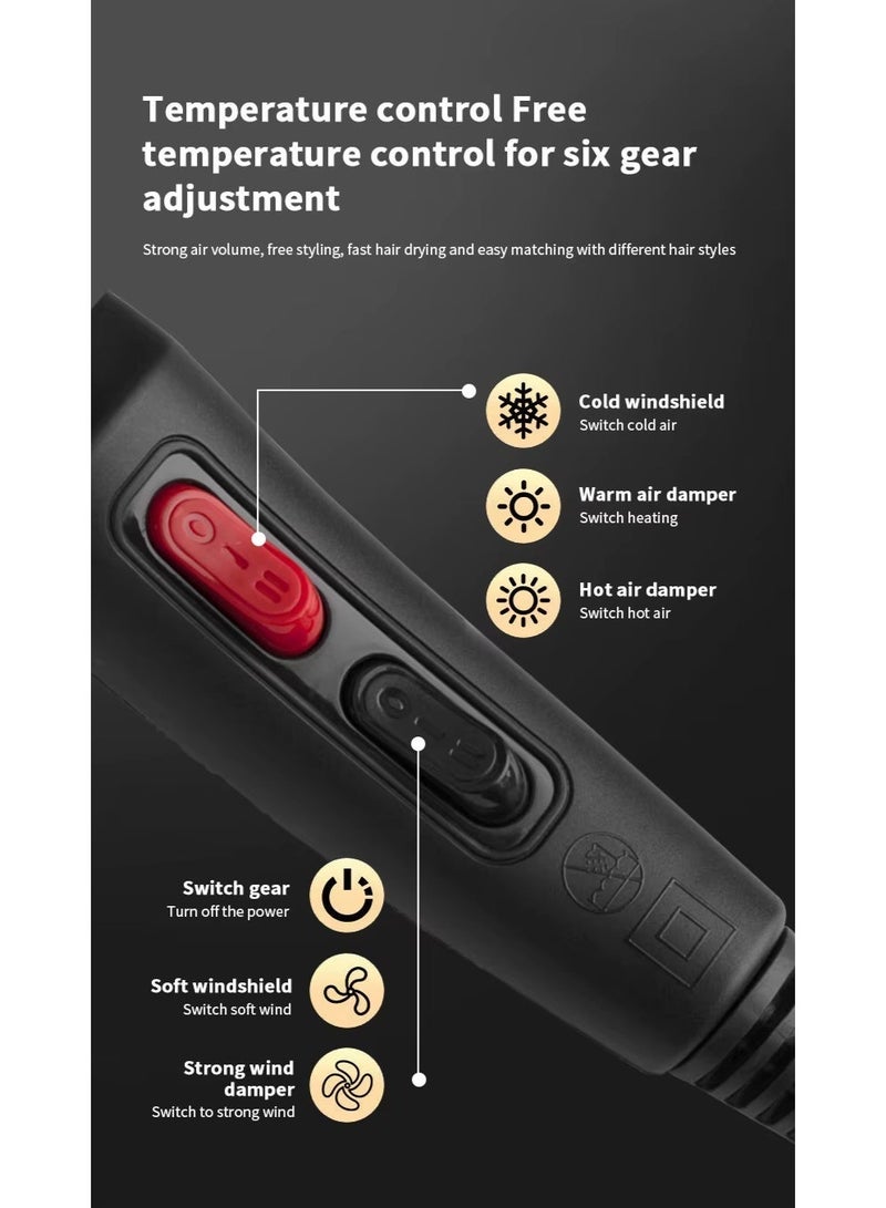 Professional 5000W Hair Dryer 2-Pack - Salon Blow Dryer with AC Motor, Fast Drying, 2 Speed & 3 Heat Settings - Image 2