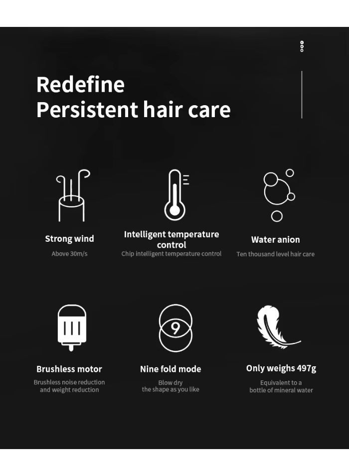 Professional 5000W Hair Dryer 2-Pack - Salon Blow Dryer with AC Motor, Fast Drying, 2 Speed & 3 Heat Settings - Image 4