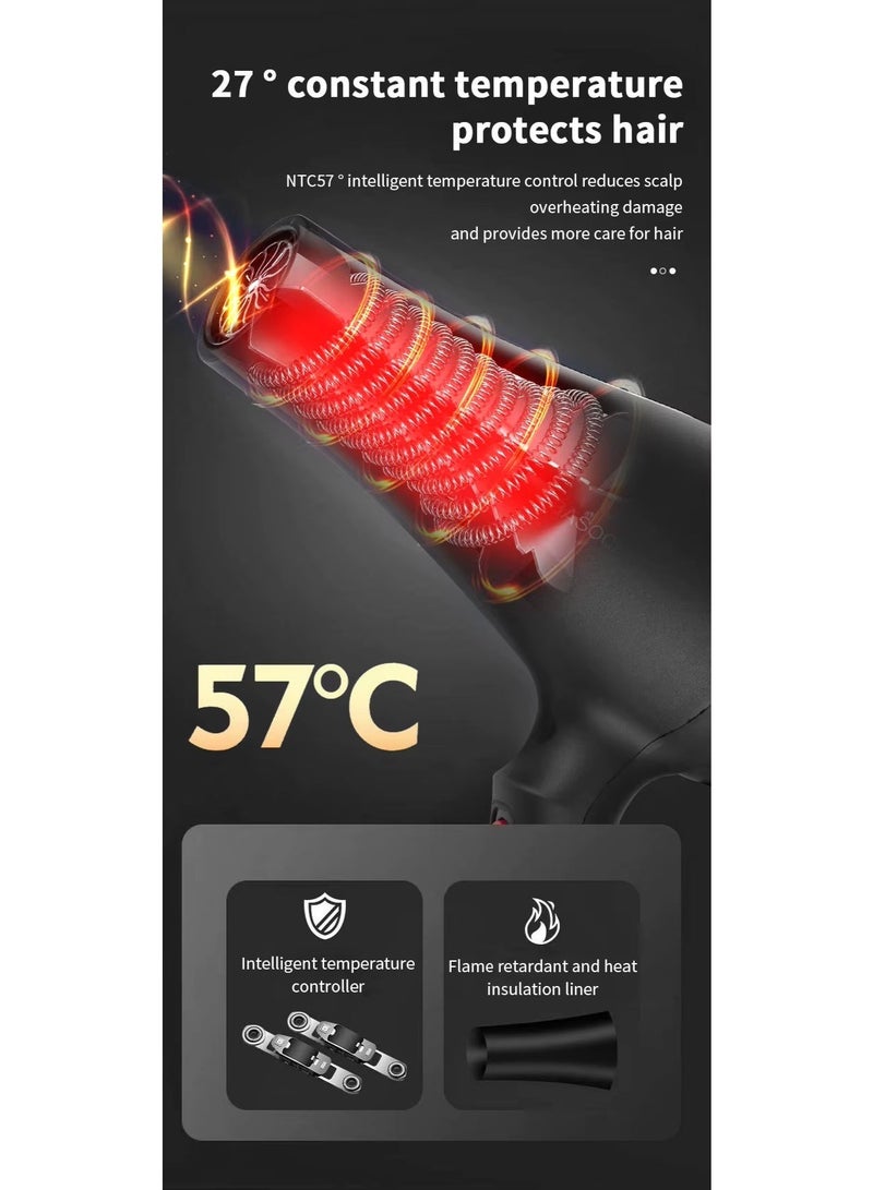 Professional 5000W Hair Dryer 2-Pack - Salon Blow Dryer with AC Motor, Fast Drying, 2 Speed & 3 Heat Settings - Image 5