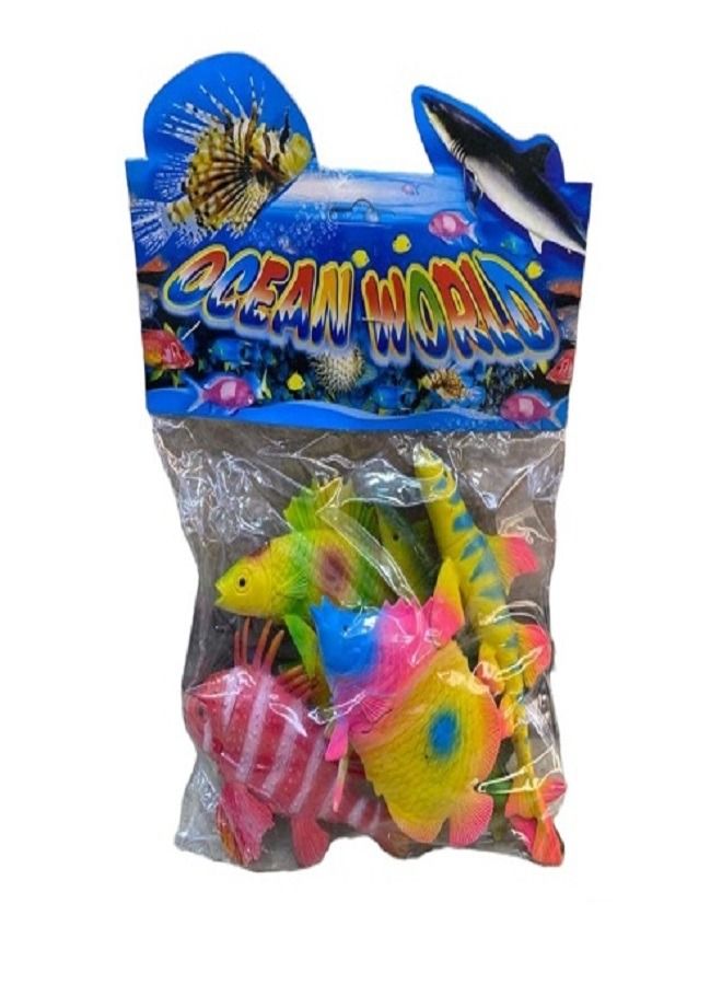 حيوانات المحيط الممتعة - مجموعة ألعاب مخلوقات البحر من 6 قطع - Image 2