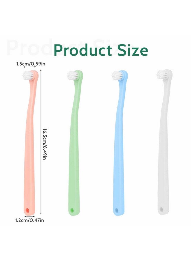 salbsever 4 Pack Small Dog Toothbrush Pet Toothbrush Cat Tooth Brush Puppy Toothbrush Mini Head Soft Dog Cat Tooth Brush Deep Clean Kit for Puppy,Kitten,Small Dog & Cat,Portable Travel Friendly and Easy to Use - Image 2