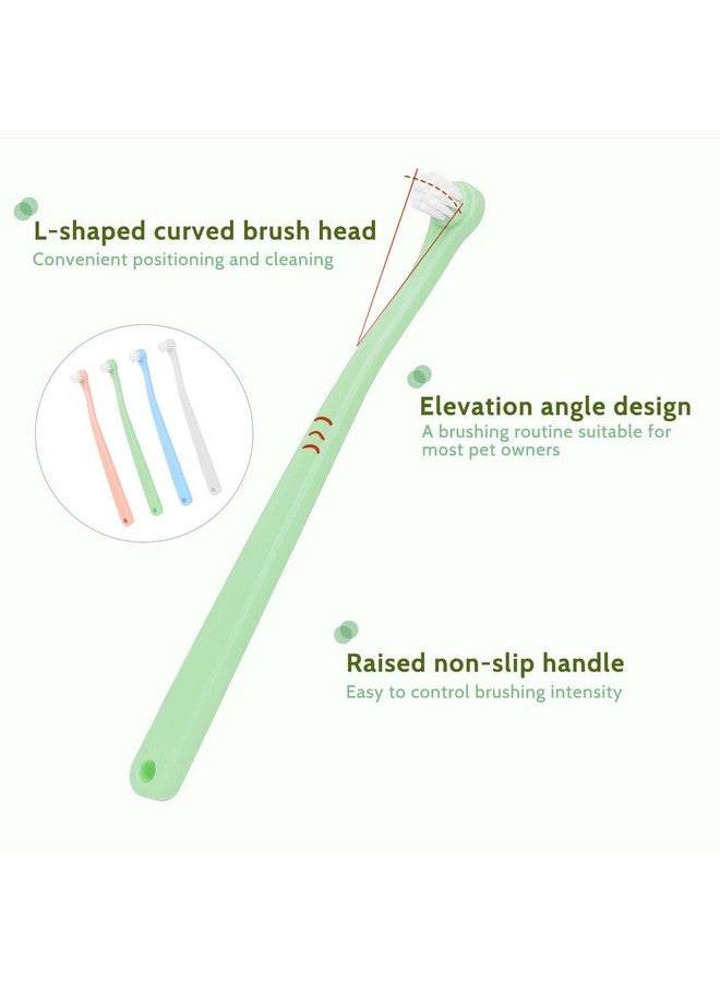 salbsever 4 Pack Small Dog Toothbrush Pet Toothbrush Cat Tooth Brush Puppy Toothbrush Mini Head Soft Dog Cat Tooth Brush Deep Clean Kit for Puppy,Kitten,Small Dog & Cat,Portable Travel Friendly and Easy to Use - Image 4