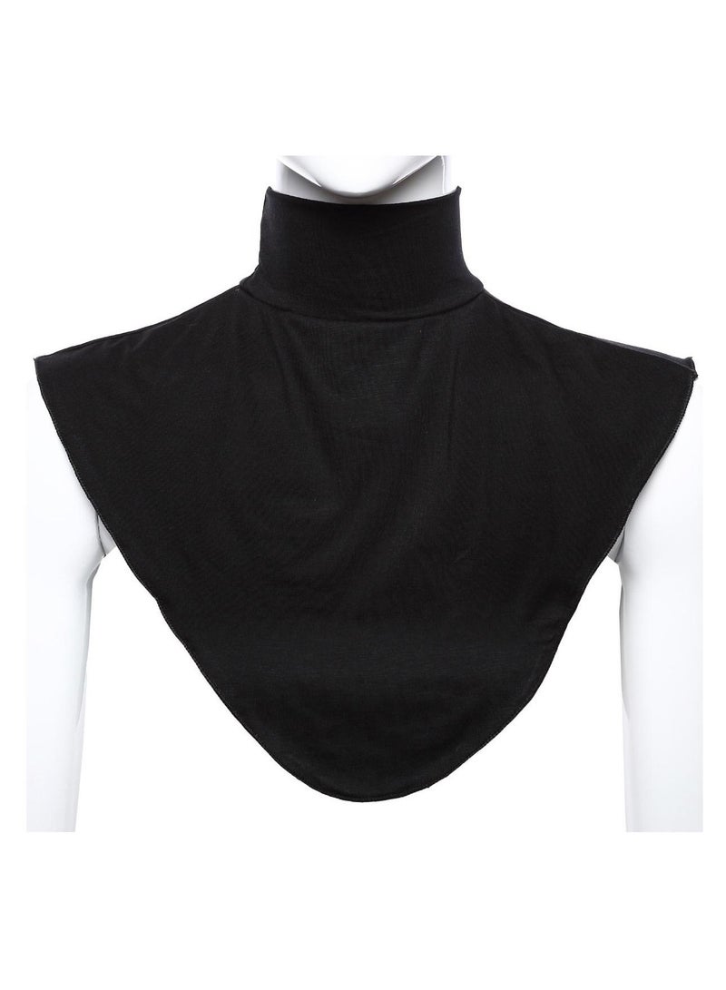 Loquat Ladies Shawl Turtleneck Fake collar Top Neck scarf Black 