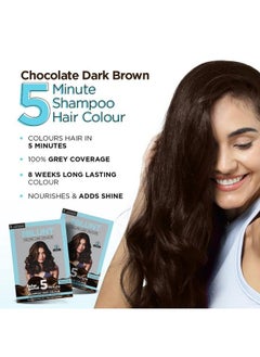 BBLUNT Chocolate Dark Brown 5 Minute Shampoo Hair Colour For 100% Grey Coverage 20Ml X 5  - Image 4