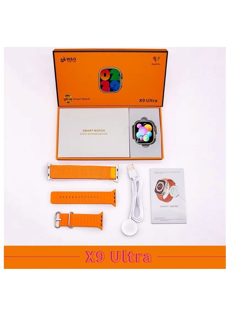 W&O - Smart Watch X9 Ultra Super Amoled Display Screen And Aluminum Case Wireless Charging 49mm - Image 1