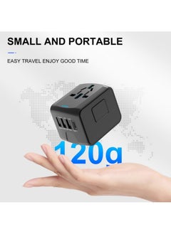 General Universal Travel Adapter, International Travel Plug Adapter with 1 USB C and 3 USB Ports, All in One Worldwide Plug Adaptor, UK to European Power Universal Plug Adaptor for EU USA Australia  - Image 2