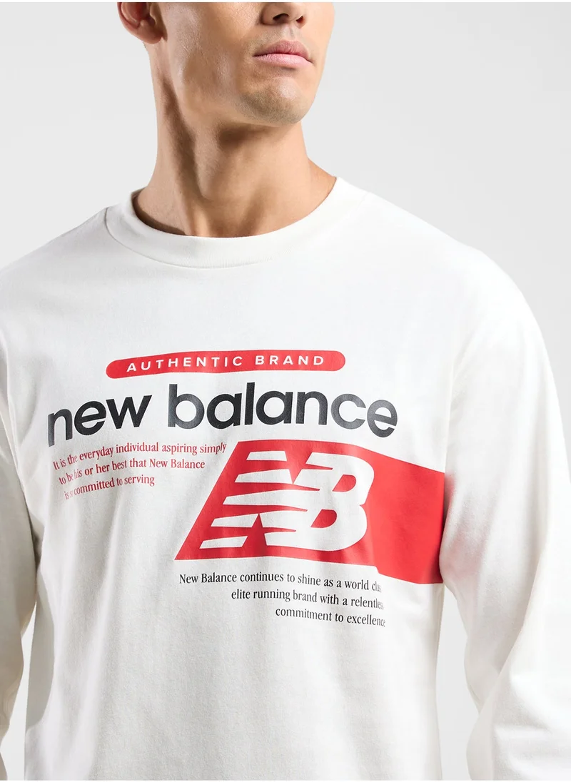 نيو بالانس Athletics Relaxed Player Long Sleeve