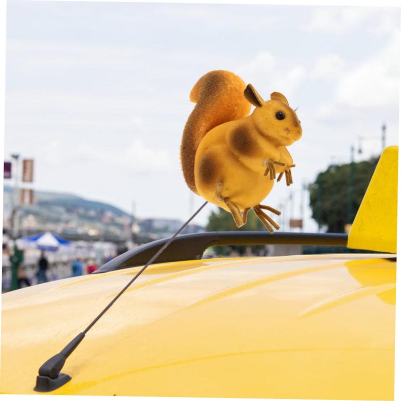 Cute Squirrel Car Roof Antenna Topper Figurine Ornament For Auto Decor - Image 4