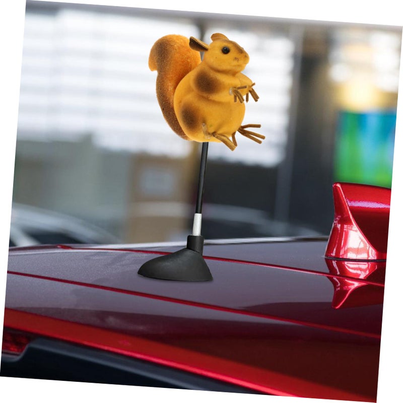 Cute Squirrel Car Roof Antenna Topper Figurine Ornament For Auto Decor - Image 3