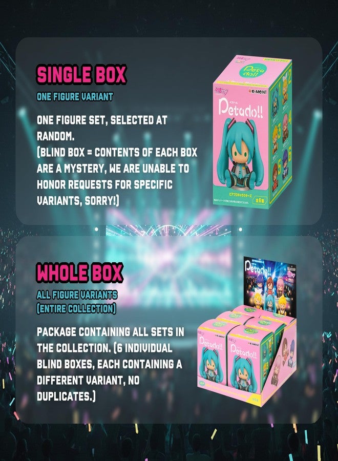 Hamee RE-Ment Blind Box - Hatsune Miku petadoll - Piapro Characters - 6 Pc. - Image 2