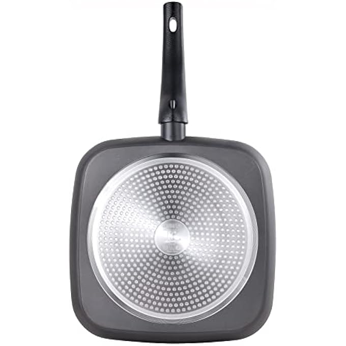 بيرجنر مقلاة شواء من الألومنيوم المطروق من أوريون مقاس 28×28 سم، لون رمادي، قاعدة حثية، طلاء رخامي غير لاصق، Bg35850Gy - Image 3