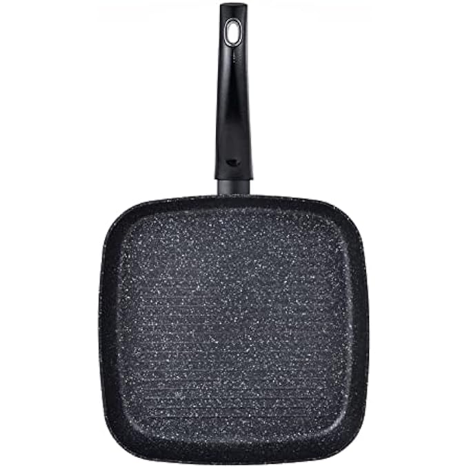 بيرجنر مقلاة شواء من الألومنيوم المطروق من أوريون مقاس 28×28 سم، لون رمادي، قاعدة حثية، طلاء رخامي غير لاصق، Bg35850Gy - Image 2