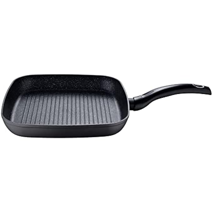 بيرجنر مقلاة شواء من الألومنيوم المطروق من أوريون مقاس 28×28 سم، لون رمادي، قاعدة حثية، طلاء رخامي غير لاصق، Bg35850Gy - Image 4