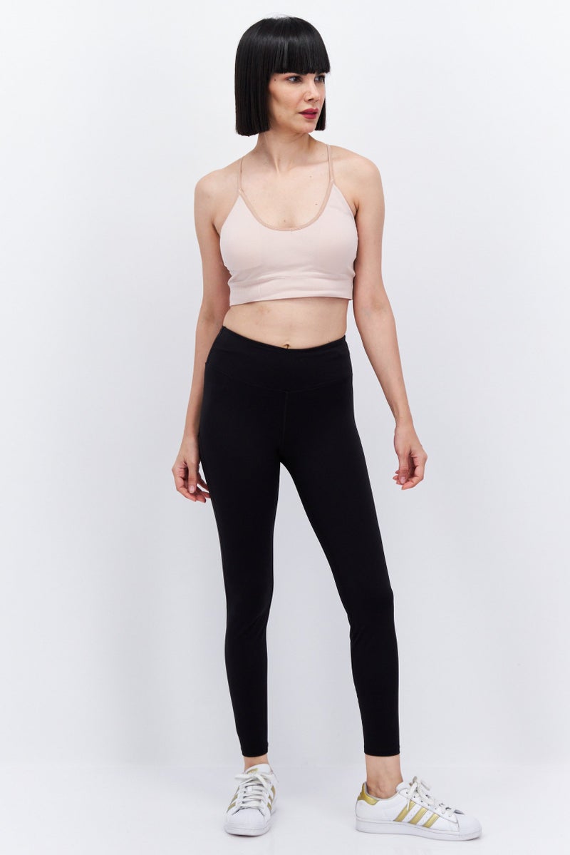 H&M Women Tight Fit Pull-On Training Tights, Black  - Image 4