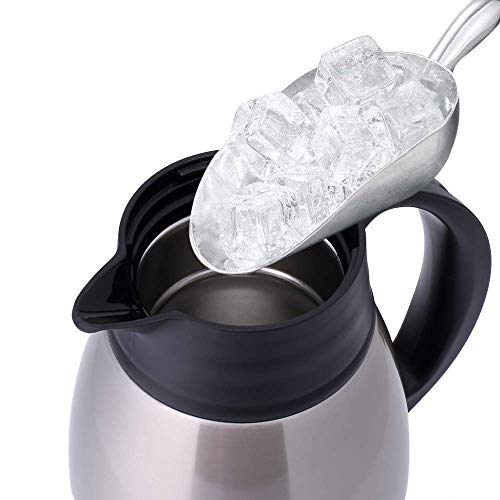 GiNT Stainless Steel Thermal Coffee Carafe, Double Walled Vacuum Water and Beverage Dispenser, 12 Hour Heat Retention, 65 OZ /1.9 Liter, Silver - Image 5